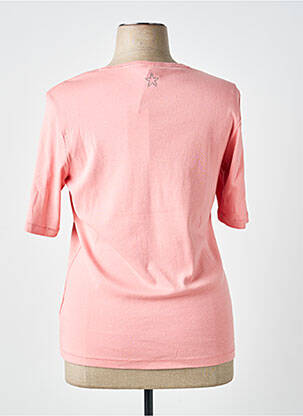 T-shirt stretch manches courtes rose OLSEN femme