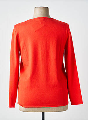 Pull coupe cintrée manches longues orange BARBARA LEBEK femme