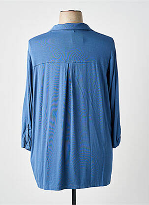 Chemisier coupe cintrée manches 3/4 bleu BARBARA LEBEK femme