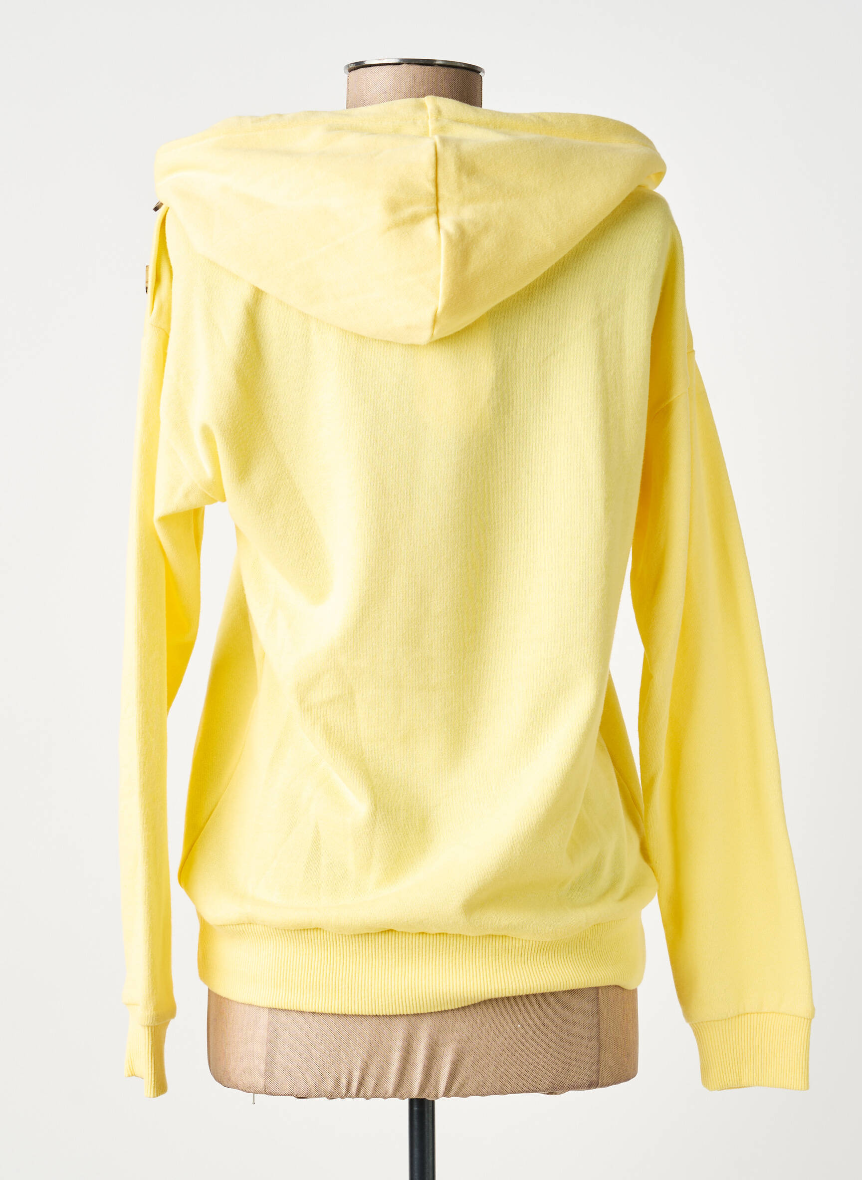 Sweat-shirt à capuche stretch manches longues jaune GARCIA femme