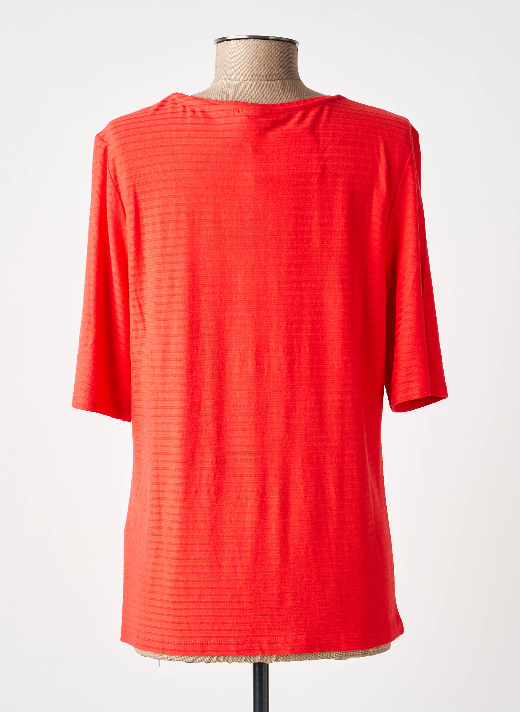 T-shirt stretch manches courtes rouge BARBARA LEBEK femme