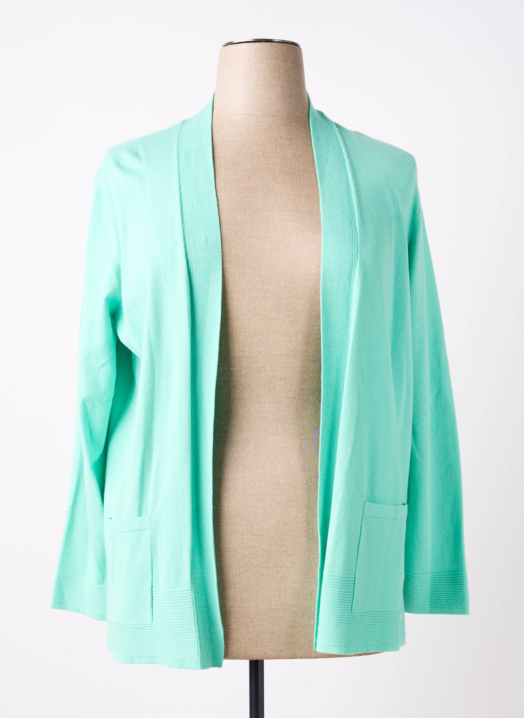 Gilet manches longues stretch vert OLSEN femme