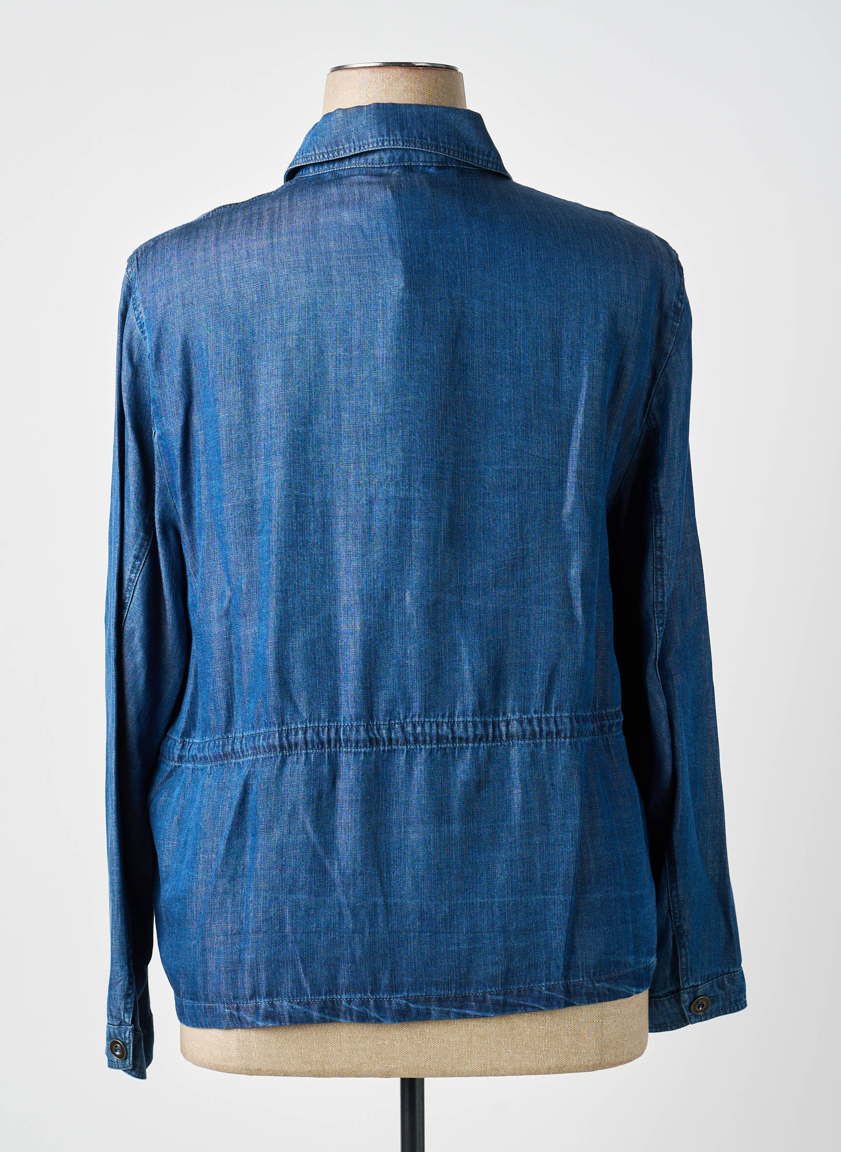 Veste casual poignets boutonnés avec fente bleu BARBARA LEBEK femme