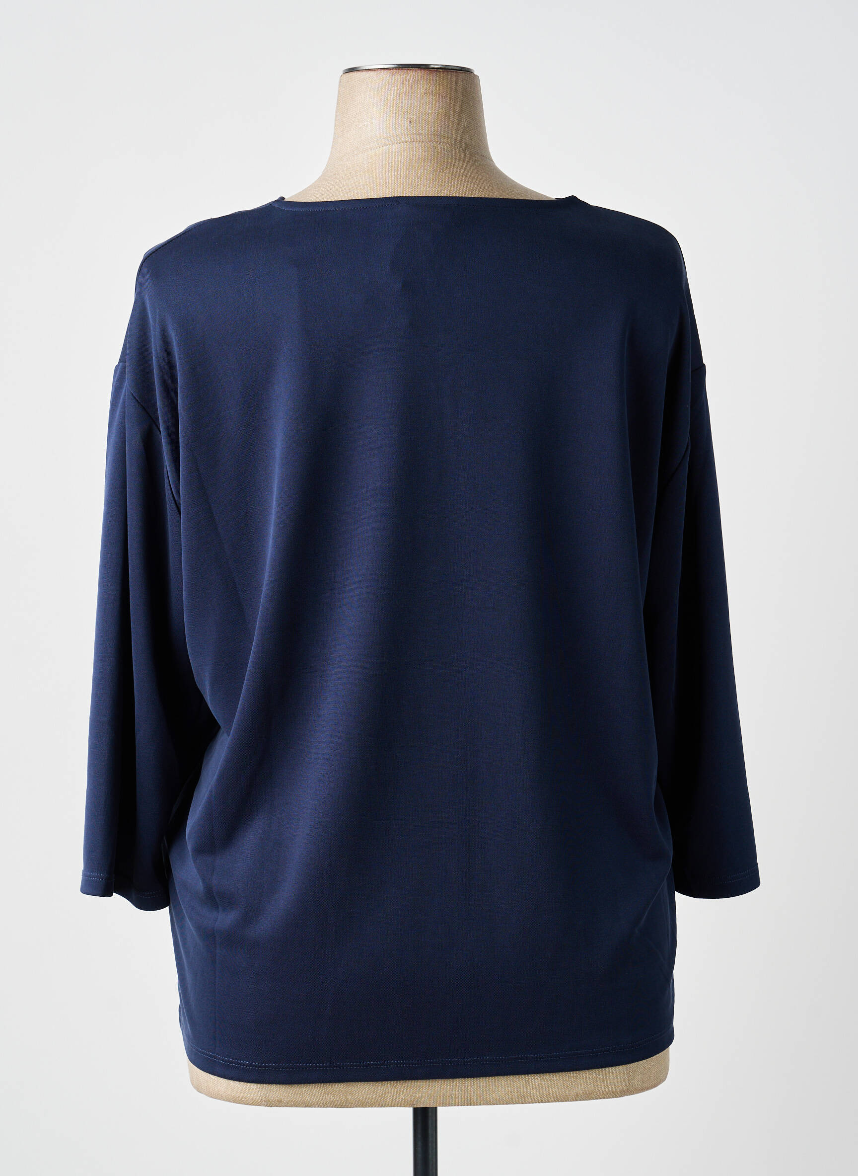T-shirt manches 3/4 manches 3/4 bleu BARBARA LEBEK femme