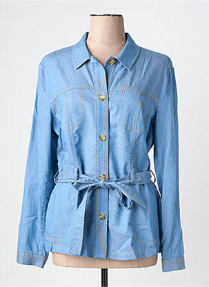 Chemisier coupe cintrée manches longues bleu DIANE LAURY femme