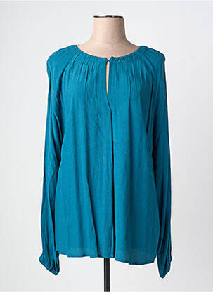 Blouse col rond manches longues bleu CISO femme