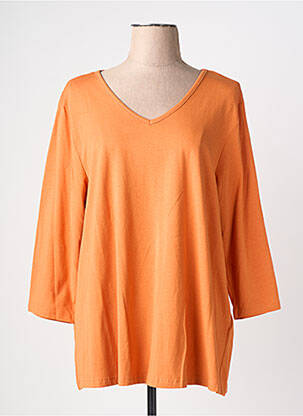 T-shirt manches 3/4 manches 3/4 orange CISO femme