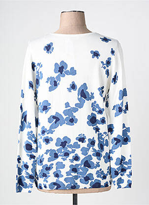 Pull coupe droite manches longues blanc BARBARA LEBEK femme