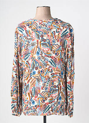 Blouse imprimé fleurs manches longues bleu DIANE LAURY femme