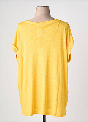 T-shirt coupe droite manches courtes jaune MD'M femme