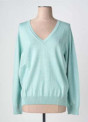 Pull coupe droite manches longues bleu MD'M femme
