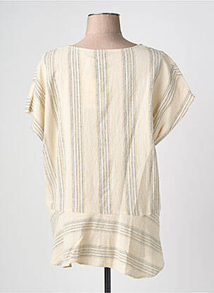 T-shirt coupe droite manches courtes beige CISO femme