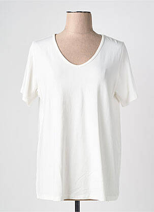 T-shirt coupe droite manches courtes blanc CISO femme