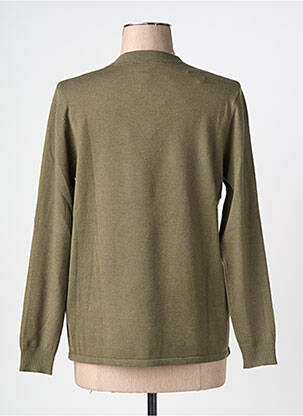 Pull coupe droite manches longues vert BARBARA LEBEK femme
