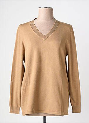 Pull coupe droite manches longues marron BARBARA LEBEK femme