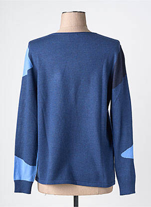 Pull coupe droite manches longues bleu BARBARA LEBEK femme