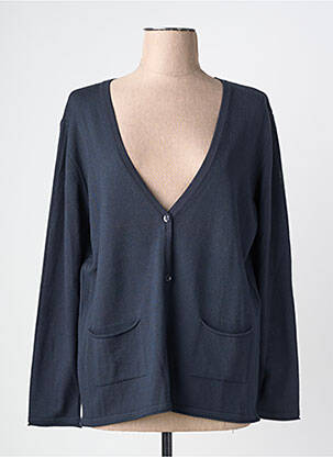 Gilet manches longues fermeture boutonnée sur le devant bleu BARBARA LEBEK femme