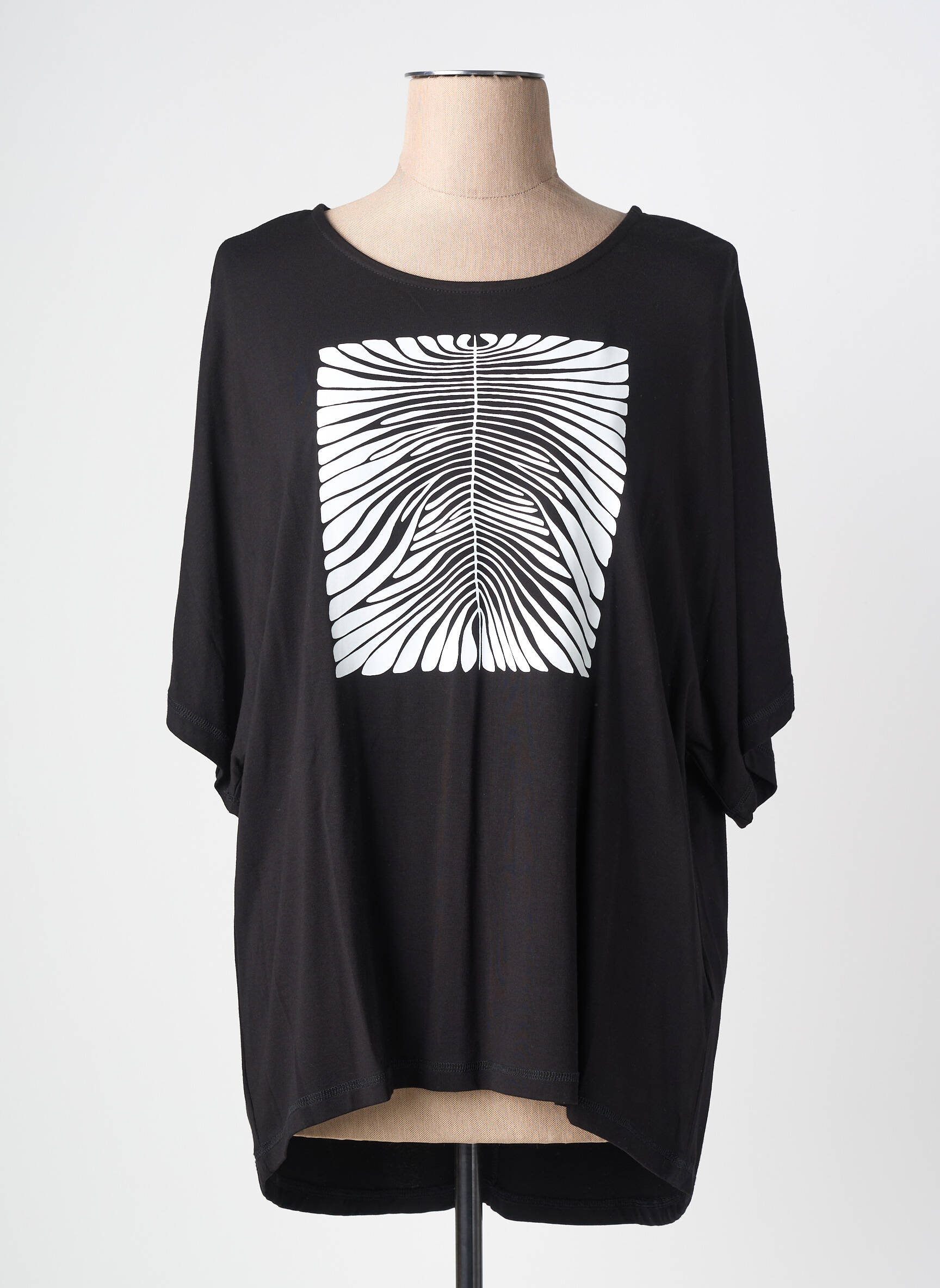 Top stretch manches courtes noir CISO femme