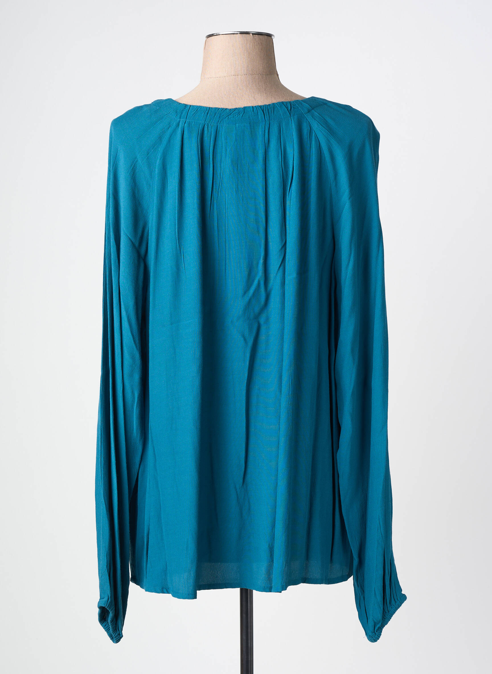 Blouse col rond manches longues bleu CISO femme