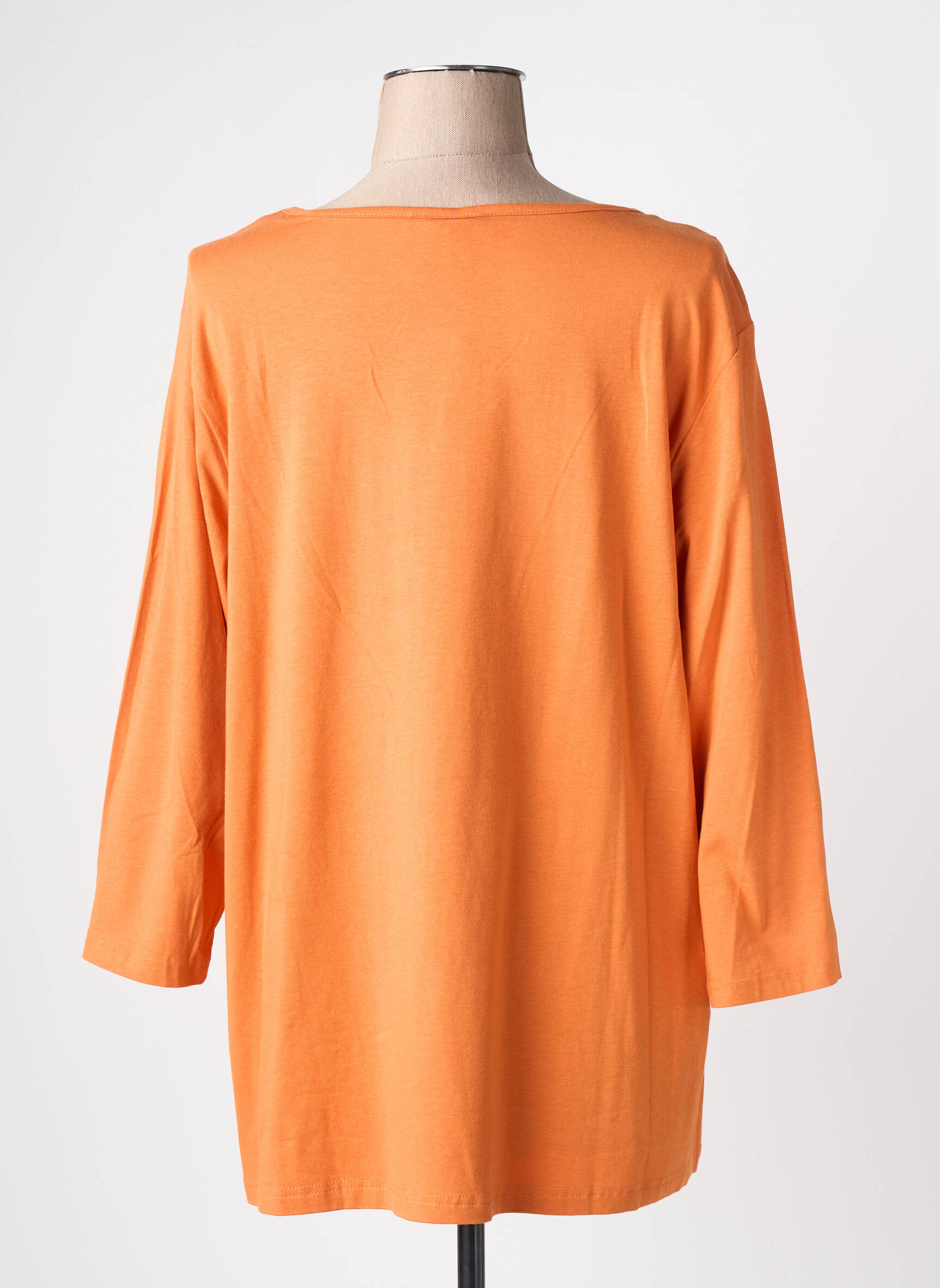 T-shirt manches 3/4 manches 3/4 orange CISO femme