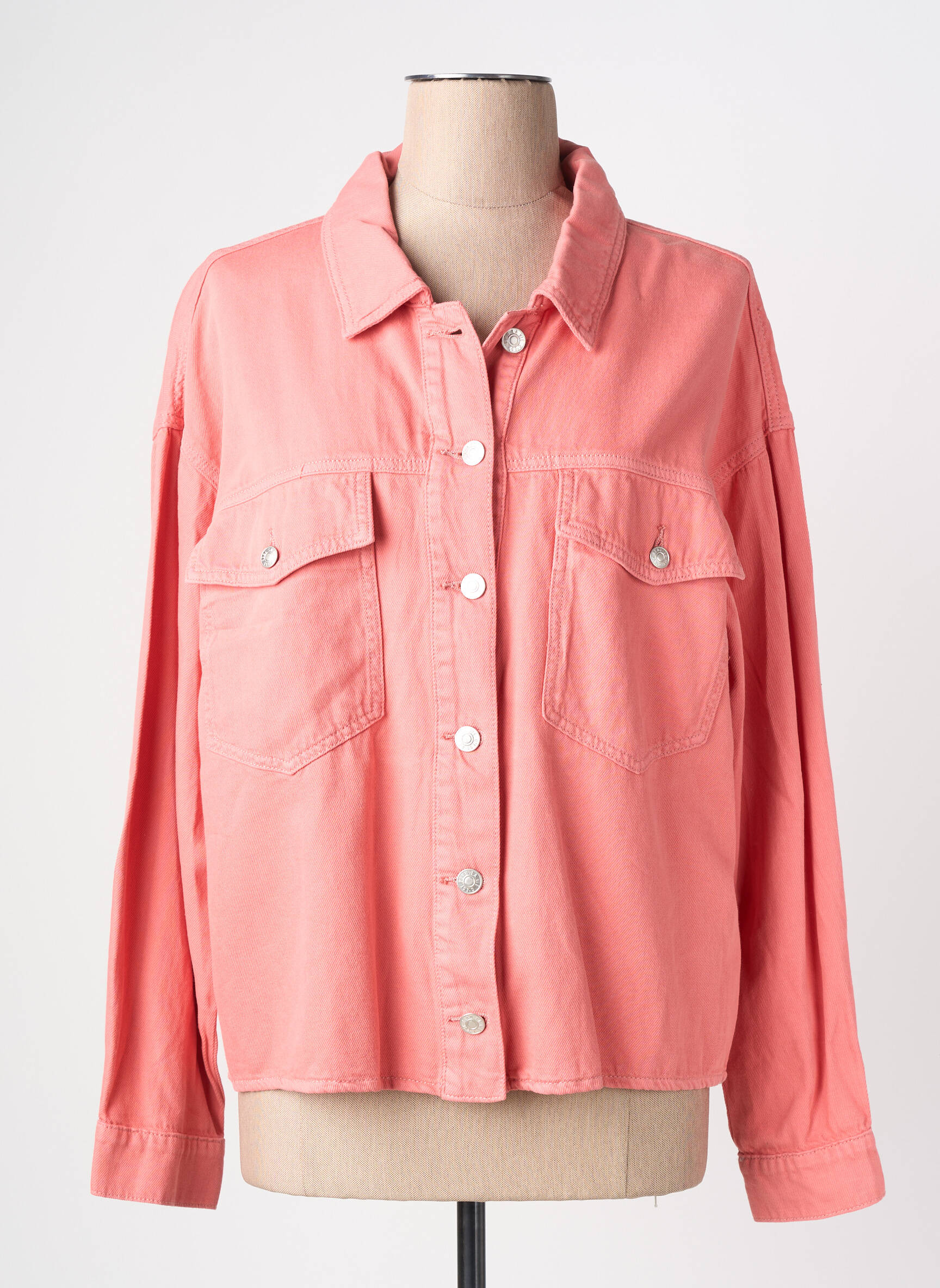 Veste casual poignets boutonnés avec fente orange C'EST BEAU LA VIE femme