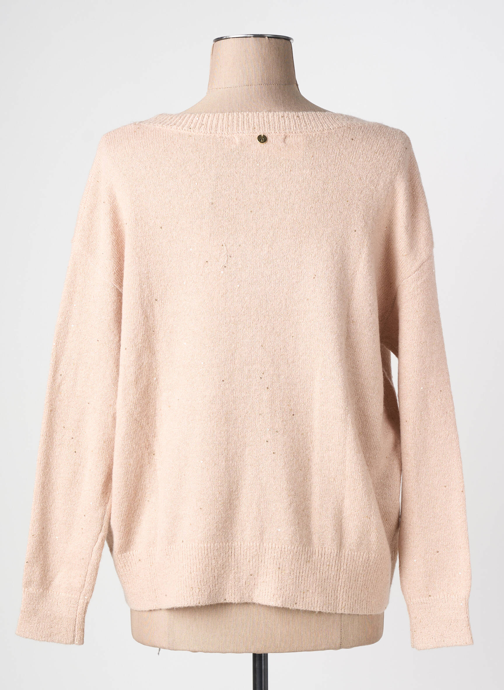 Gilet manches longues fermeture boutonnée sur le devant beige ÉTYMOLOGIE femme