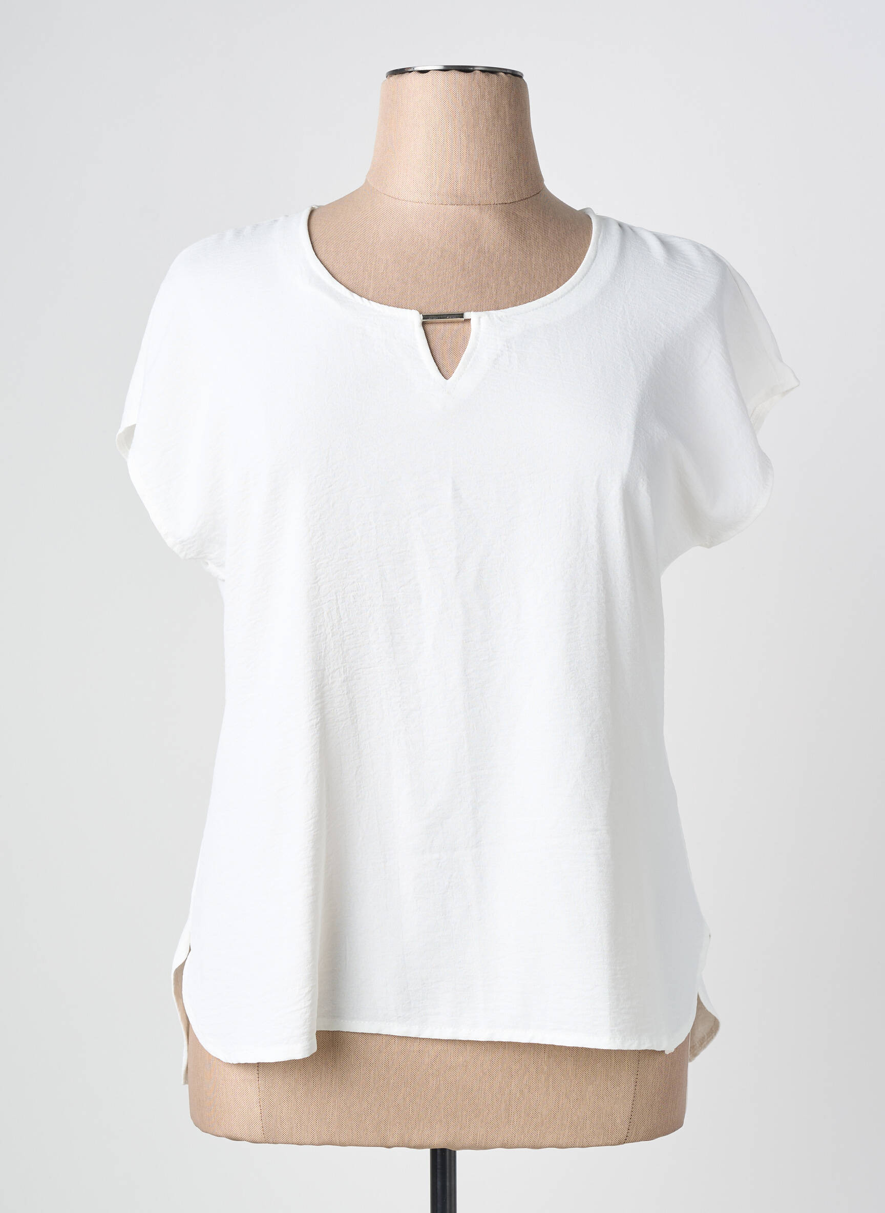 Top manches courtes manches courtes blanc OMC femme
