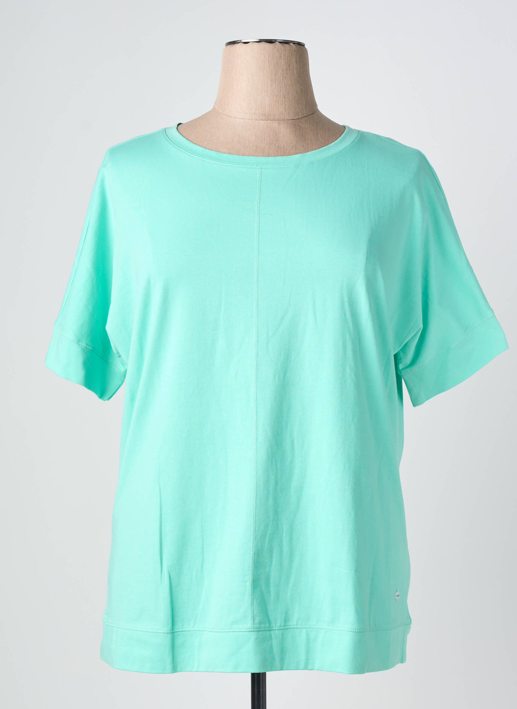 T-shirt coupe droite manches courtes bleu OLSEN femme