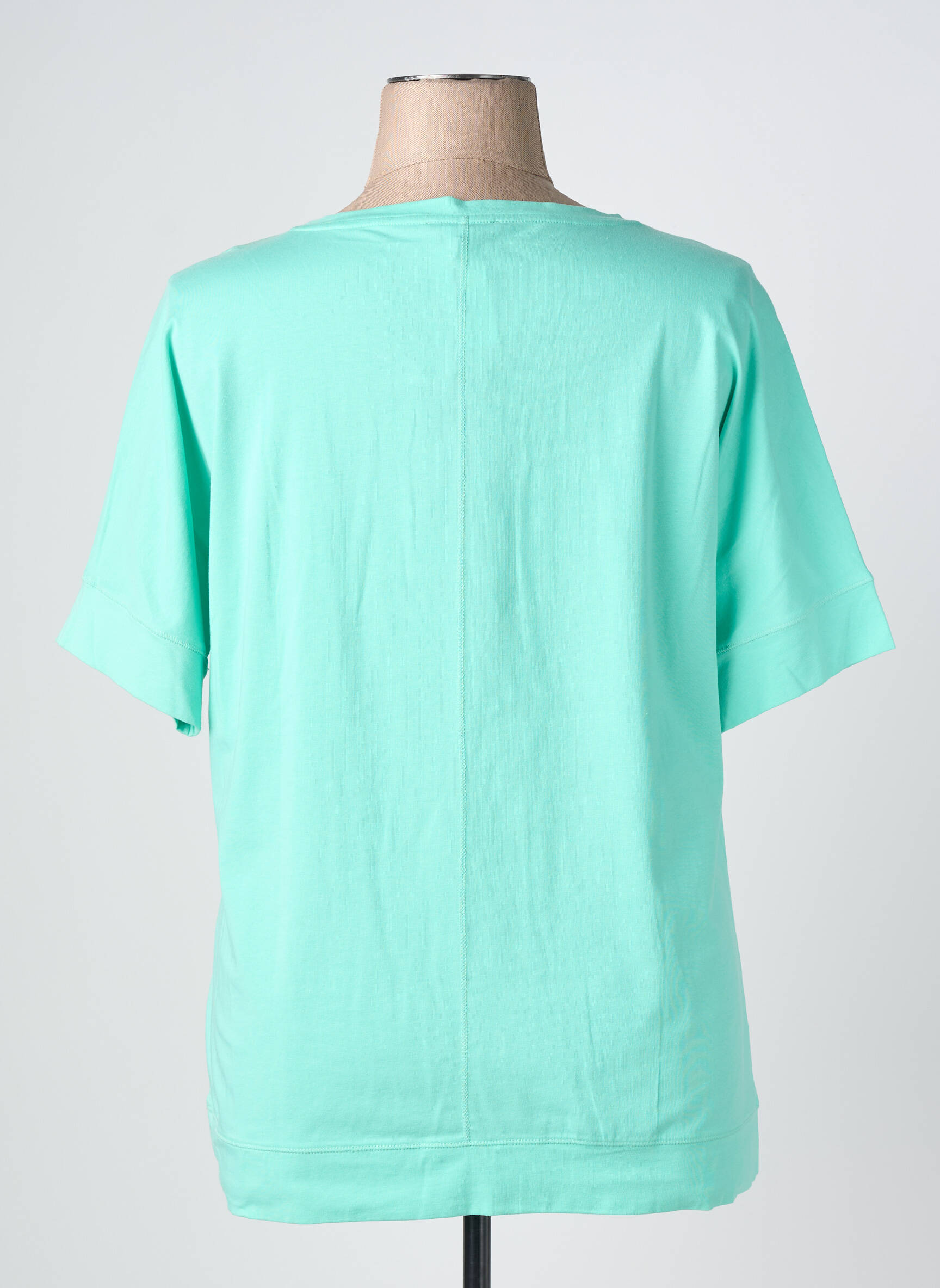T-shirt coupe droite manches courtes bleu OLSEN femme
