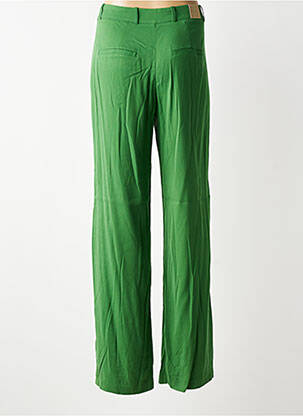 Pantalon droit tissage crêpe taille normale vert CLOUD9 femme