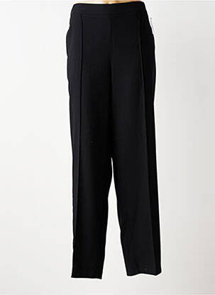 Pantalon droit tissage crêpe taille normale noir JULIE GUERLANDE femme