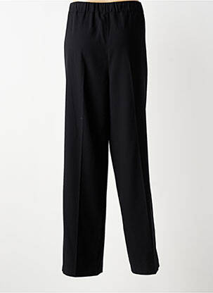 Pantalon droit tissage crêpe taille normale noir JULIE GUERLANDE femme