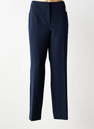 Pantalon droit tissage crêpe taille normale bleu BARBARA LEBEK femme