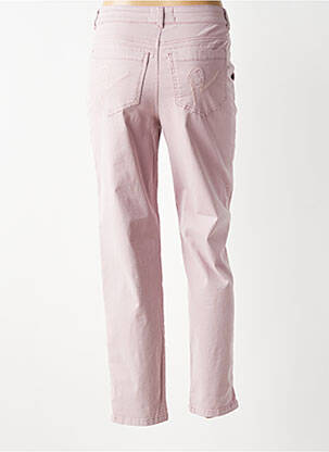 Pantalon droit tissage popeline taille normale violet RECOVER C.C. femme