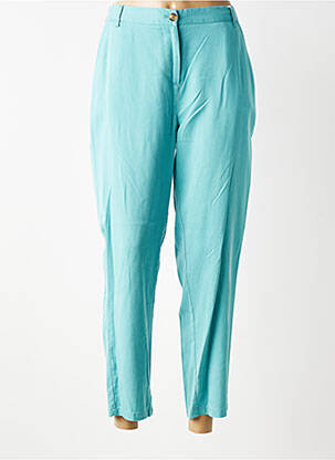 Pantalon 7/8 taille haute taille haute bleu C'EST BEAU LA VIE femme