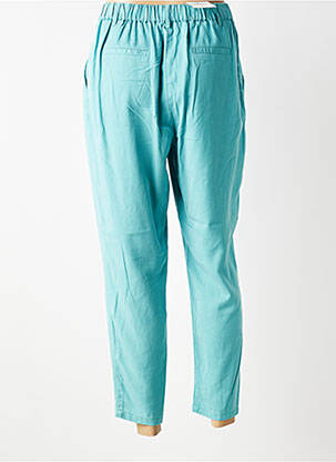 Pantalon 7/8 taille haute taille haute bleu C'EST BEAU LA VIE femme