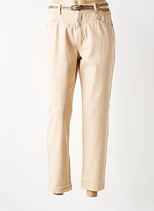 Jean coupe mom poches taille normale beige C'EST BEAU LA VIE femme