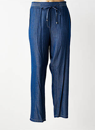 Pantalon droit tissage popeline taille normale bleu TINTA STYLE femme