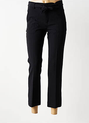 Pantalon 7/8 taille haute taille haute noir ANNA MONTANA femme