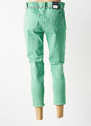 Jeans coupe slim stretch taille normale vert ANNA MONTANA femme