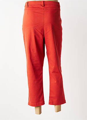 Pantacourt coupe droite taille normale orange CHRISTINE LAURE femme