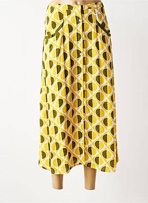 Jupe longue taille haute jaune MD'M femme