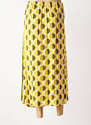 Jupe longue taille haute jaune MD'M femme