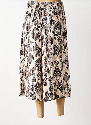 Jupe longue imprimé fantaisie beige JENSEN femme
