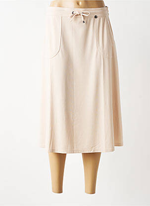 Jupe mi-longue stretch beige BARBARA LEBEK femme