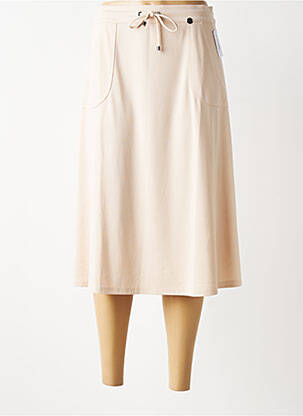 Jupe mi-longue stretch beige BARBARA LEBEK femme