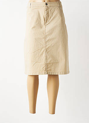 Jupe mi-longue coupe droite beige JENSEN femme