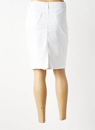Jupe mi-longue coupe droite blanc JENSEN femme