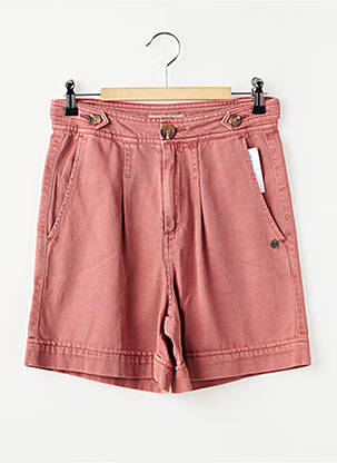 Short tissage denim taille haute rose GARCIA femme