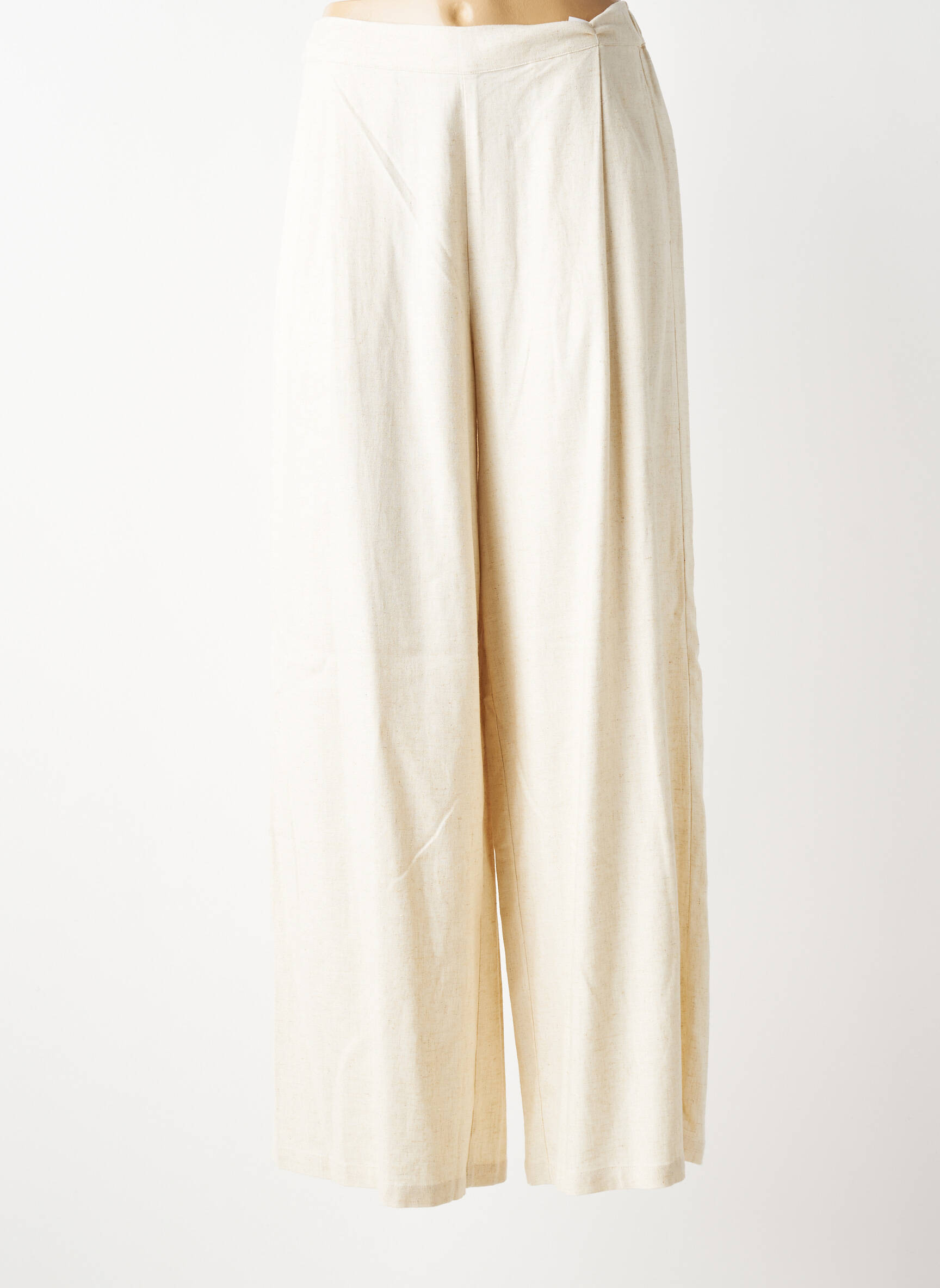 Pantalon large poches taille normale beige ZILCH femme